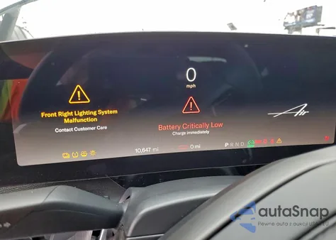 2023 Lucid Motors Air Touring z USA, uszkodzony, nr VIN 50EA1TEA9PA005735